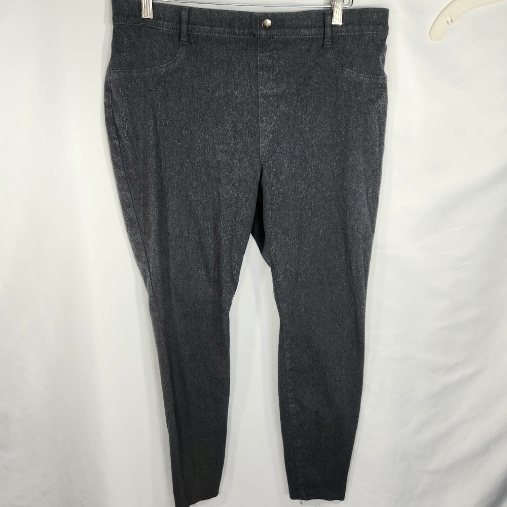Time and Tru Grey Leggings with Back Pockets Plus Size XXL (20)